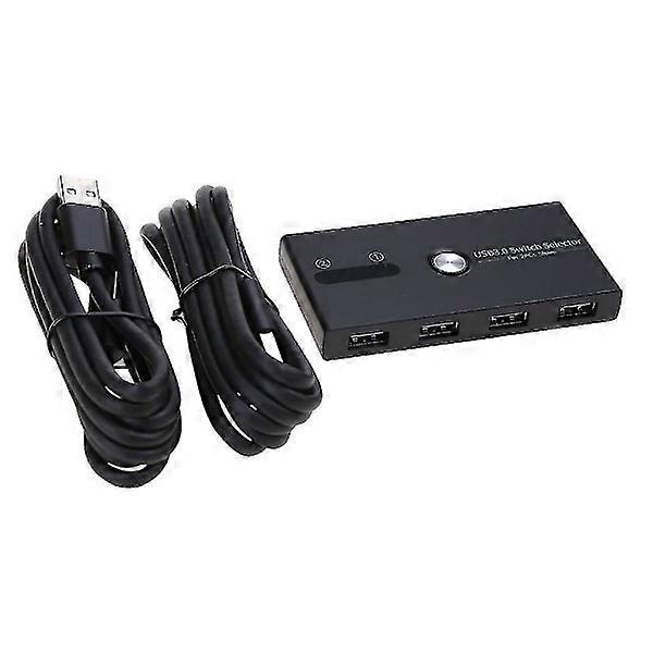 USB 3.0 Switch Selector KVM Switch Box USB Hub Adapter 4 Ports Out 2 In