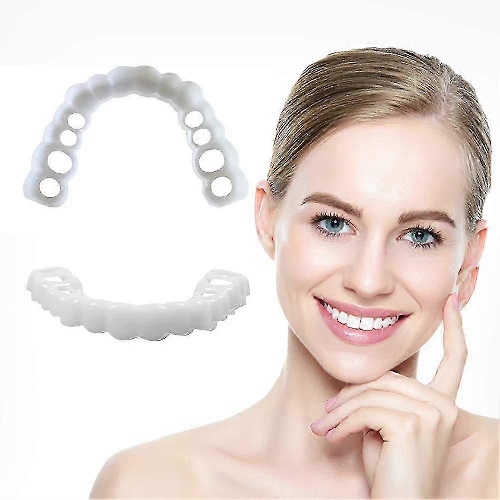 1 Pair Temporary Cosmetic Teeth Denture Teeth Cosmetic Simulated Br...