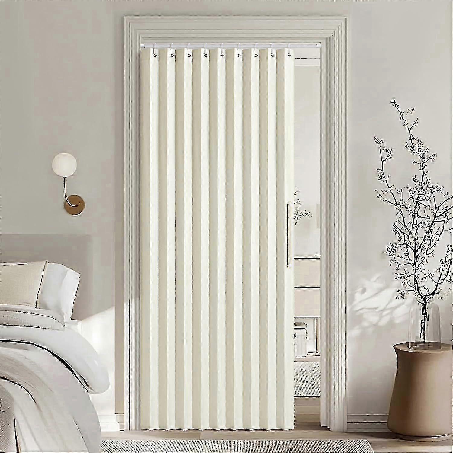2025 Accordion Style Magnetic Folding Door Curtains for Doorways, Closets, and Room Dividers