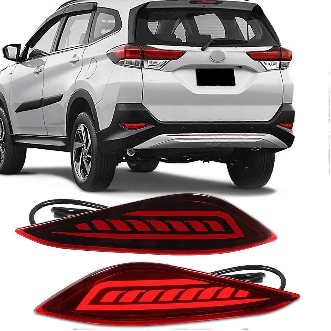 Applicable 2x Rear Bumper Reflector Brake Light For Toyota Rush Fog Lamp 2018 2019 2020 Park Driving Turn Signal 3 Function