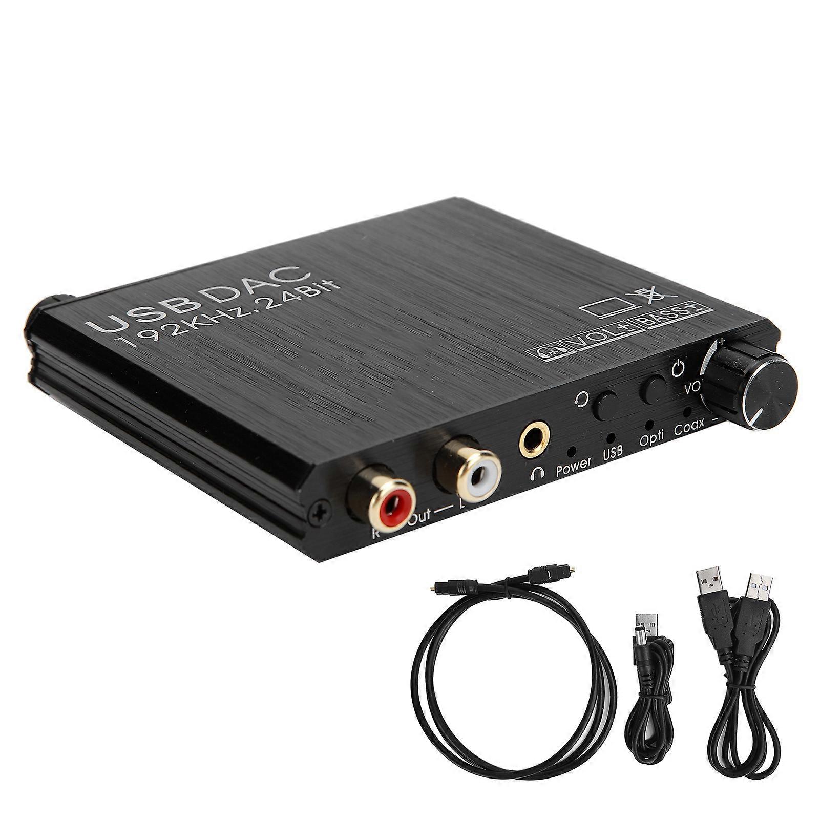AY107 DAC Converter: Digital to Analog o with RCA, 3.5mm, Coaxial, Optical Outputs