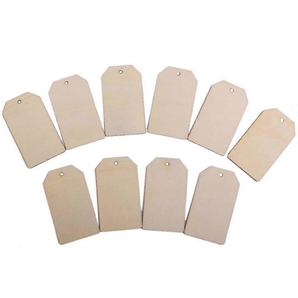 Wooden Chips for Crafts with Precise Cutout and Smooth Finish Ideal for DIY Projects and Parties 10 Pcs Rectangle with Hole