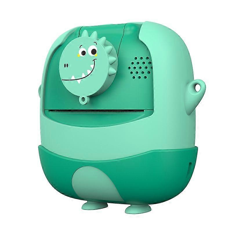 Instant print kids camera with 2400W pixels 2-inch IPS screen 720P video recording creative frames and free 32GB TF card included(Green)