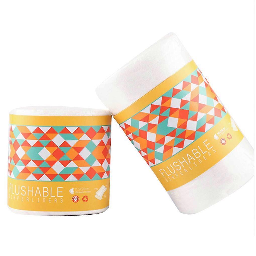 100pcs/roll Disposable Bamboo Fiber Diaper Liners Infant Soft Cloth Nappy Insert