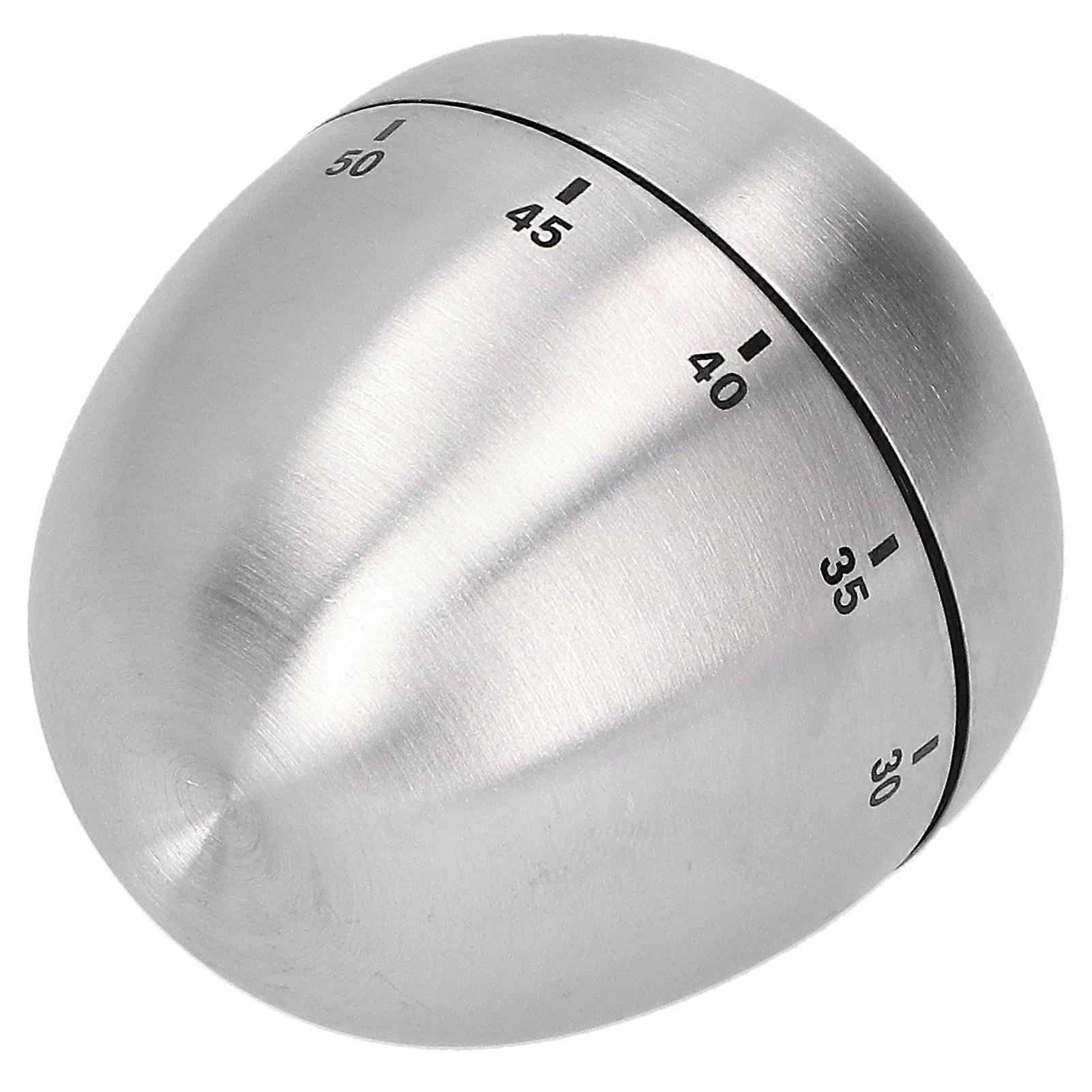 Apple Shaped Stainless Steel Mechanical Kitchen Timer 6.5x7cm