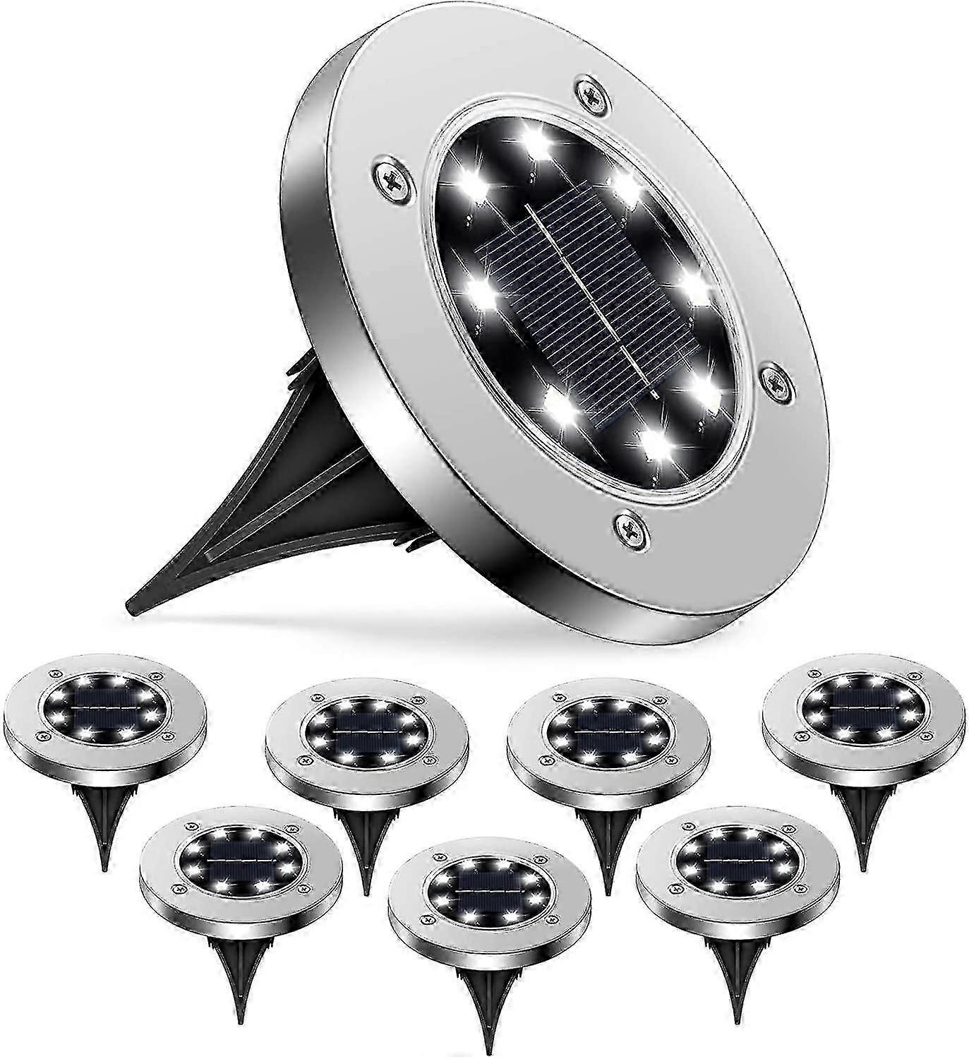 ソーラーグラウンドライト、防水ソーラーガーデンライト、アップグレードされた屋外ガーデン防水明るい地下ライト、小道、庭、12月のランドスケープライト