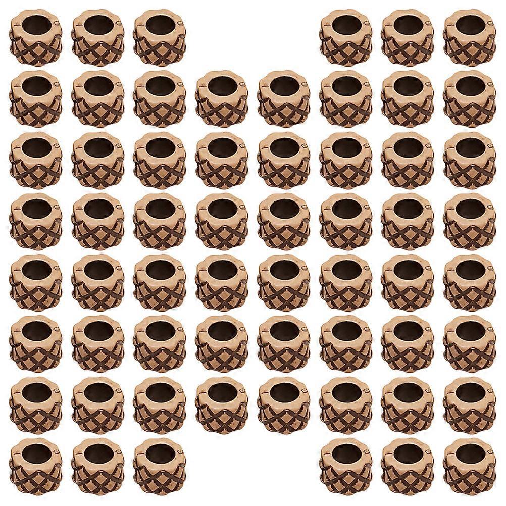Coffee Dreadlock Beads Hair Jewelry for Braids 240Pcs DIY Crafts