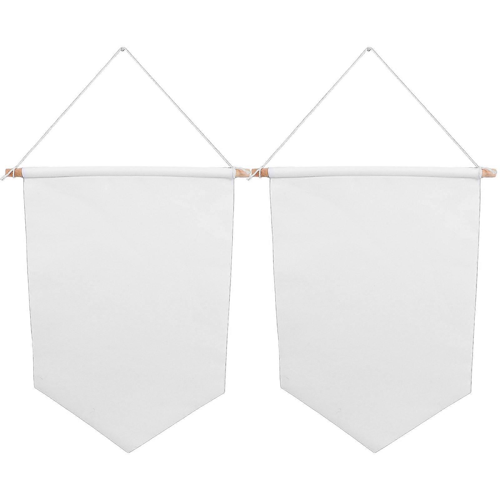 Garden Flags Canvas Garden Flag for Decor 6Pcs White Hanging Flags