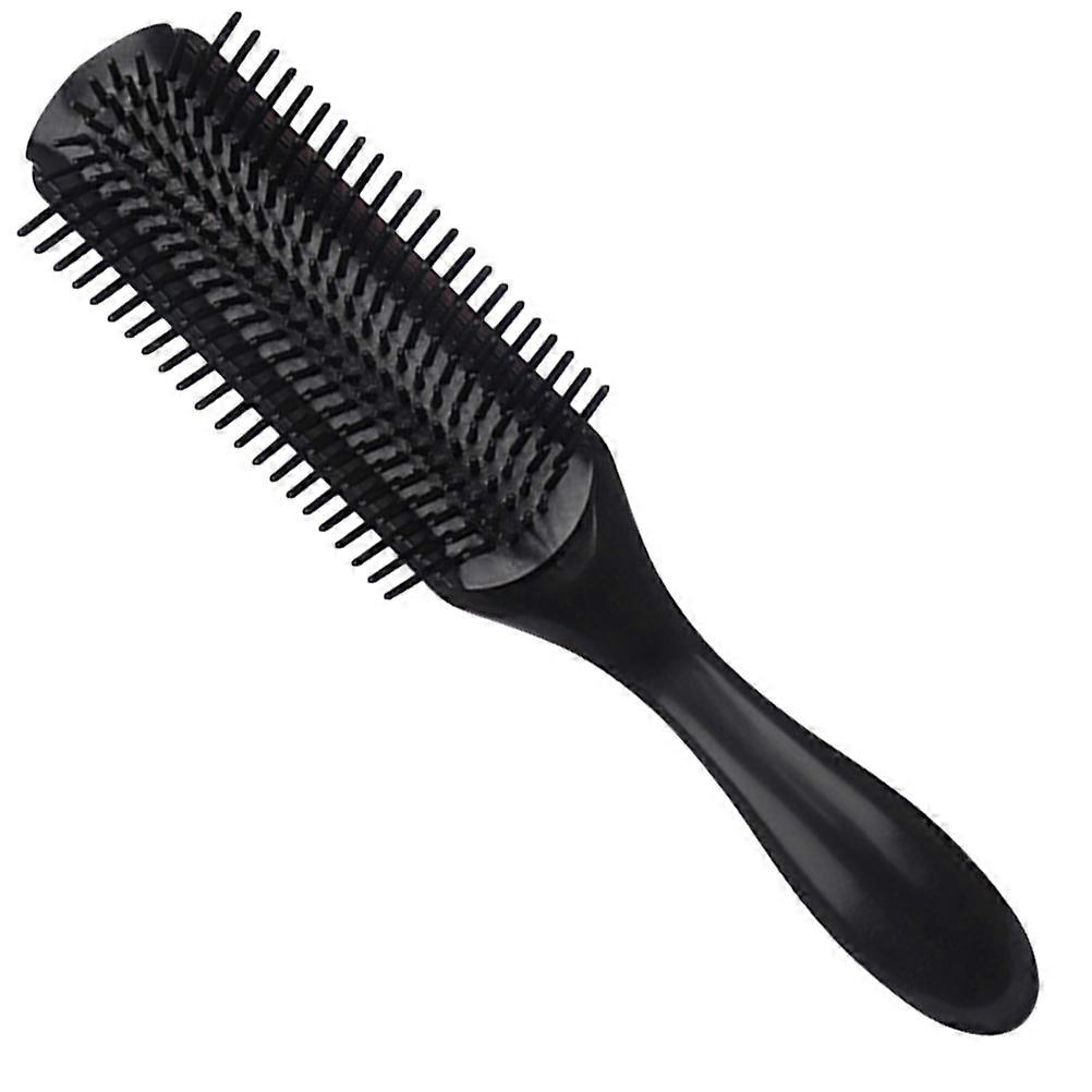 Hair Brush 9-Row Detangling Brush for Hairdressing Black Styling Tool