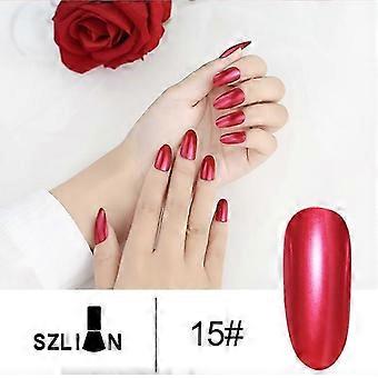 Esmalte de uñas de espejo de 16 colores Brillo colorido metálico Oro Uñas de bricolaje de larga duración