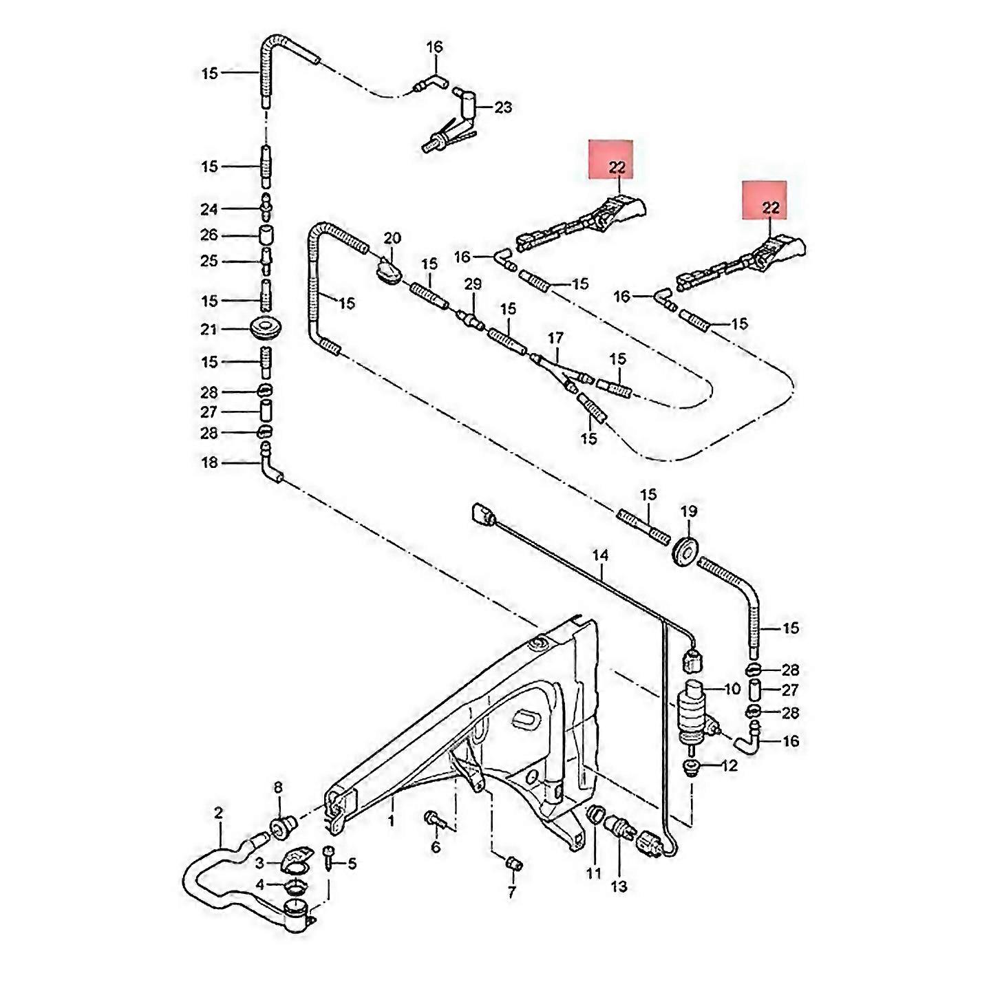 For Car Front Windshield Washer Nozzle 95562807703 For 20072010