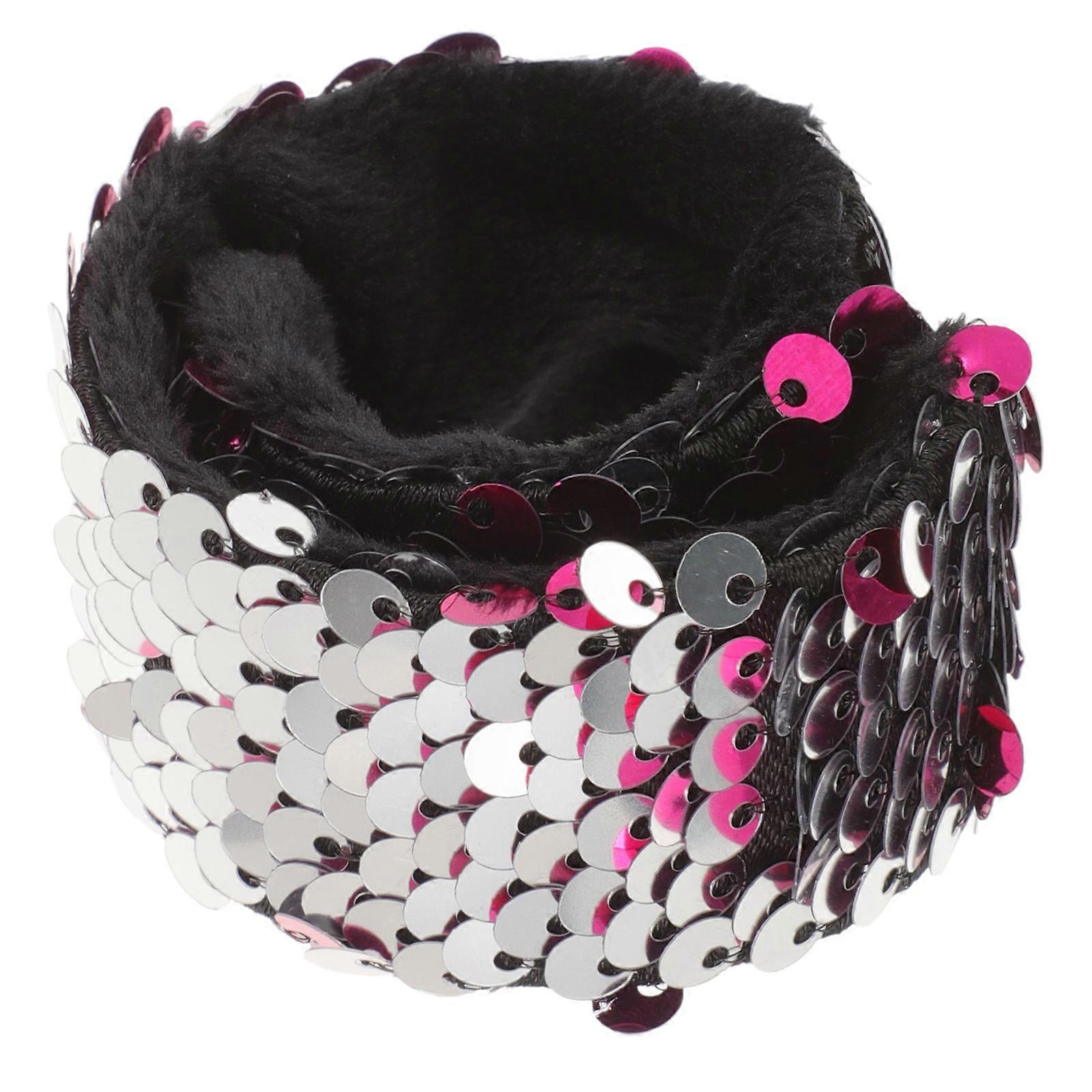 Slap Bracelet Double Colors Sequin Party Wrist Strap for Playing Use