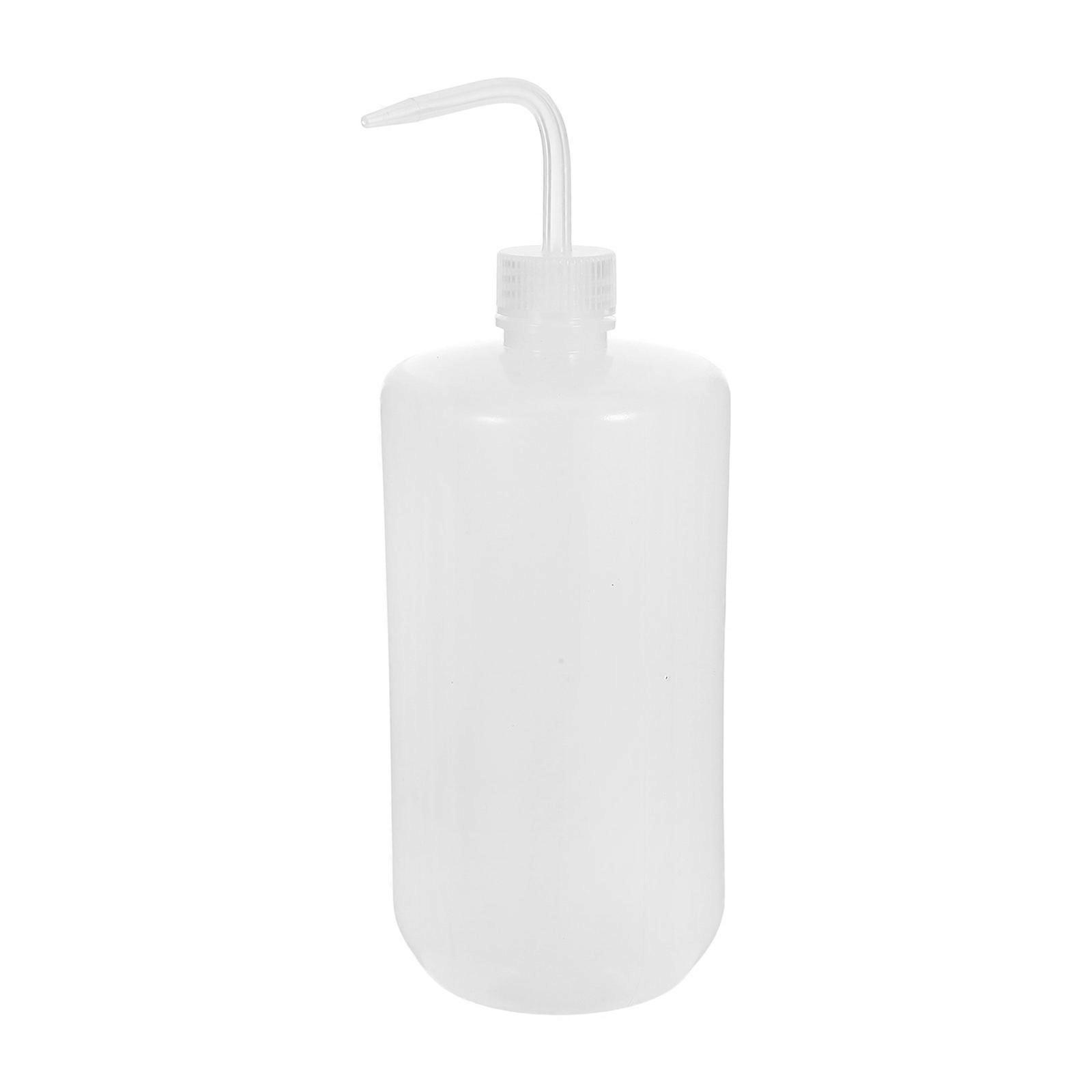 Wash Bottle with Curved Mouth Plastic Squeeze Bottle for Lab Cleaning 3Pcs