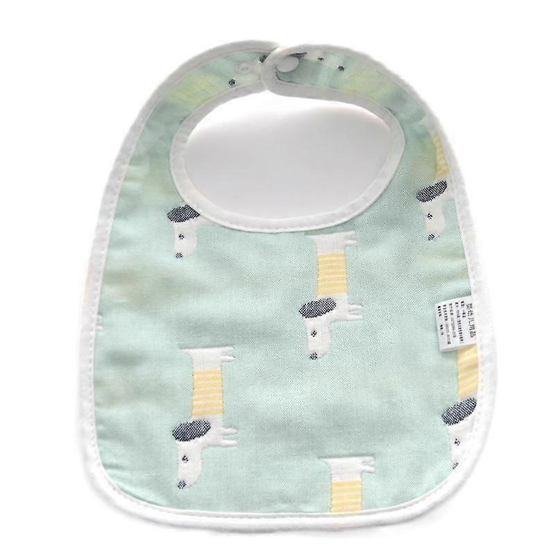 Infant absorbent bib moisture-proof U-shaped edging cotton six-layer gauze(#3)