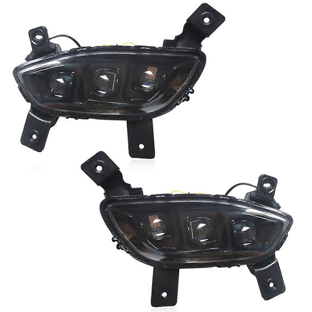 2Pcs Car LED Daytime Running Light Fog Light DRL Turn Signal Light Kit For Kia Rio 2012-2015