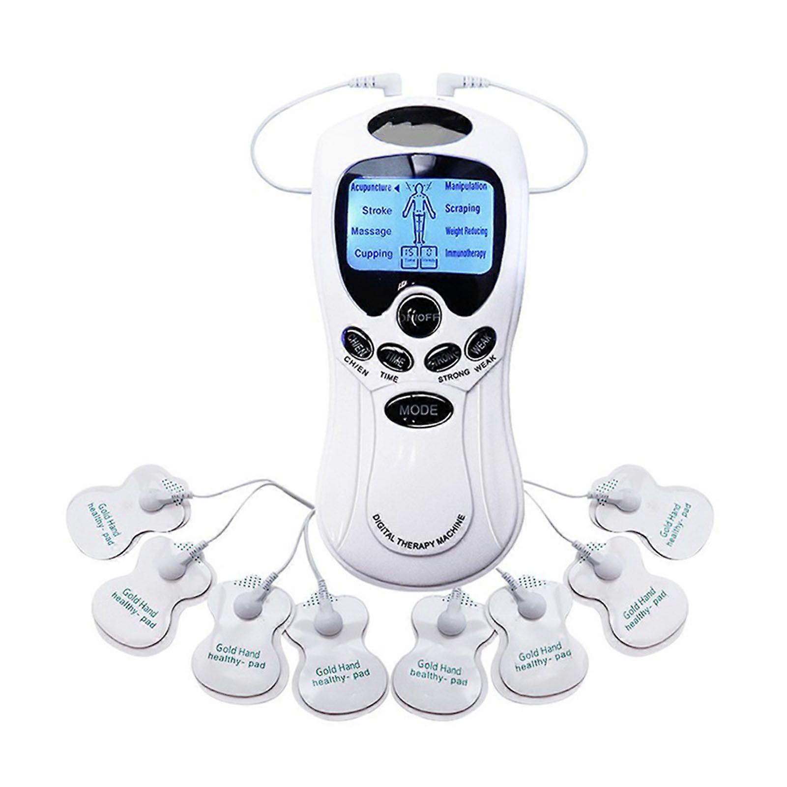 Digital Therapy Machine Dual Output Low Frequency Pulse Home Massager for Neck Waist Legs Back
