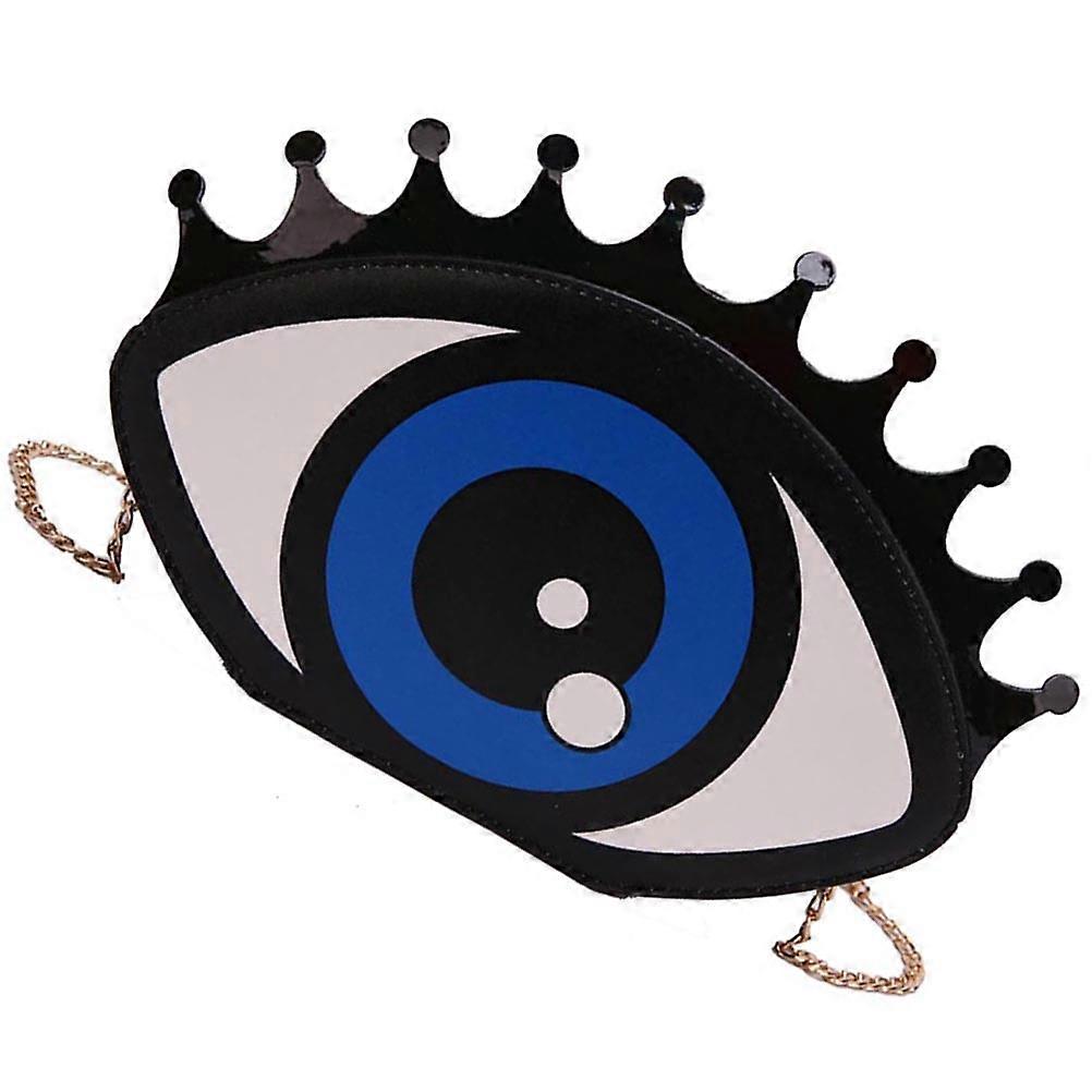 Party Single Shoulder Bag for Storage Eye Shape Pouch Black 1Pcs