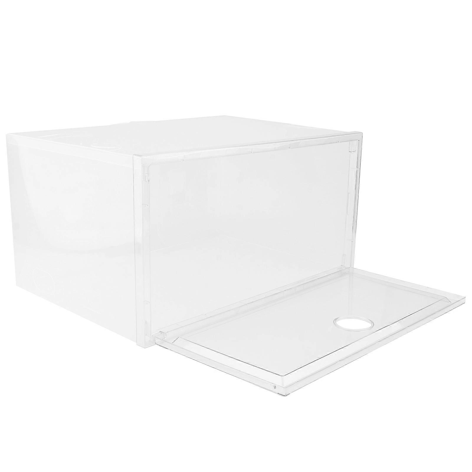 Dustproof Shoes Box Plastic Organizer 1Pcs Side Opening Use