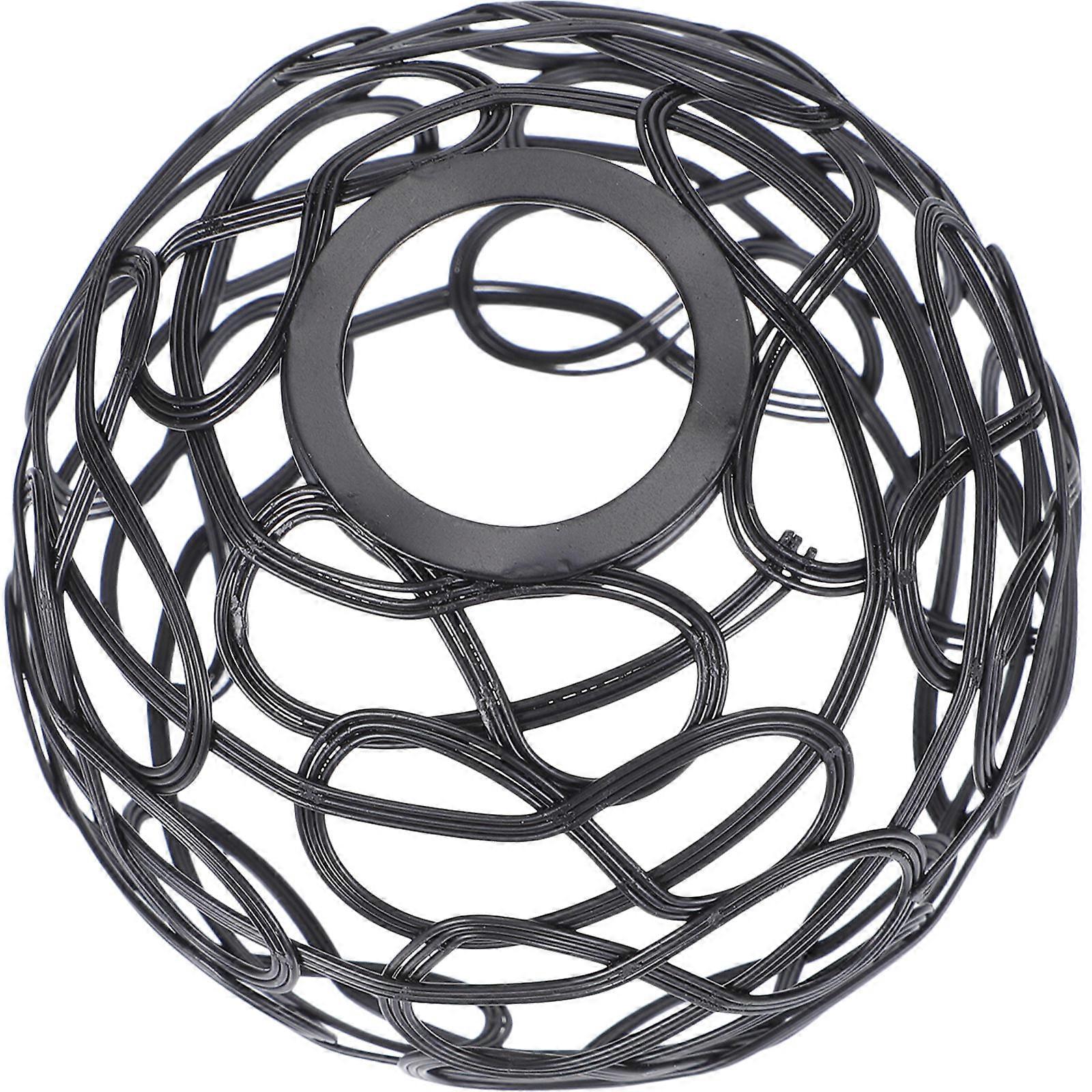 Black Metal Lamp Shade for Decorative Use 4Pcs Hollow Out Replacement Covers