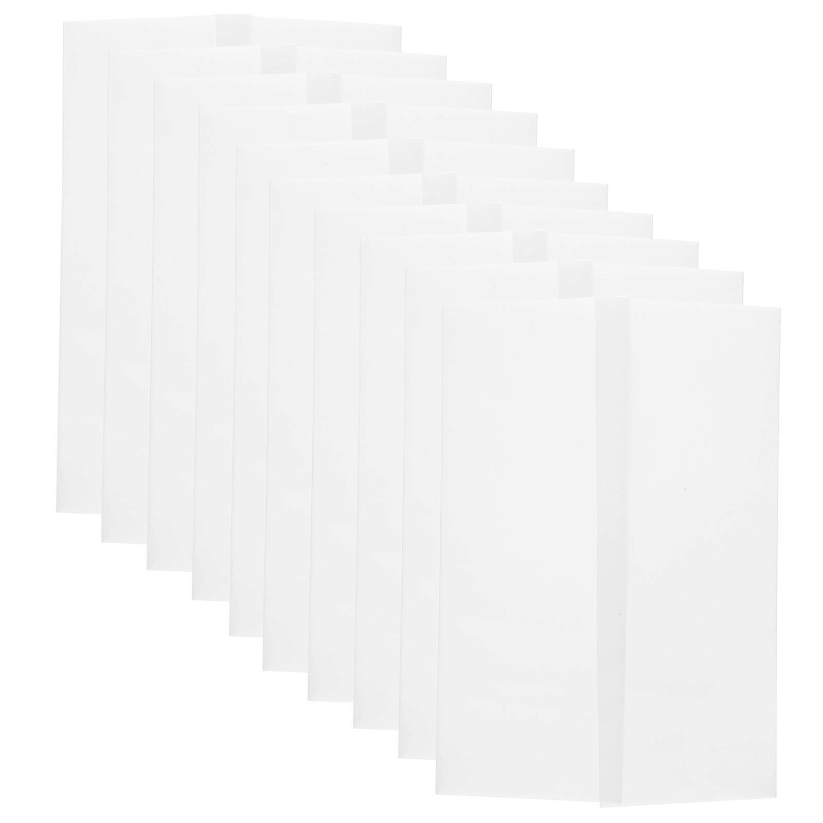 Fancy Envelopes 10Pcs For Gift Giving Occasions 12x17cm White Translucent Rectangular