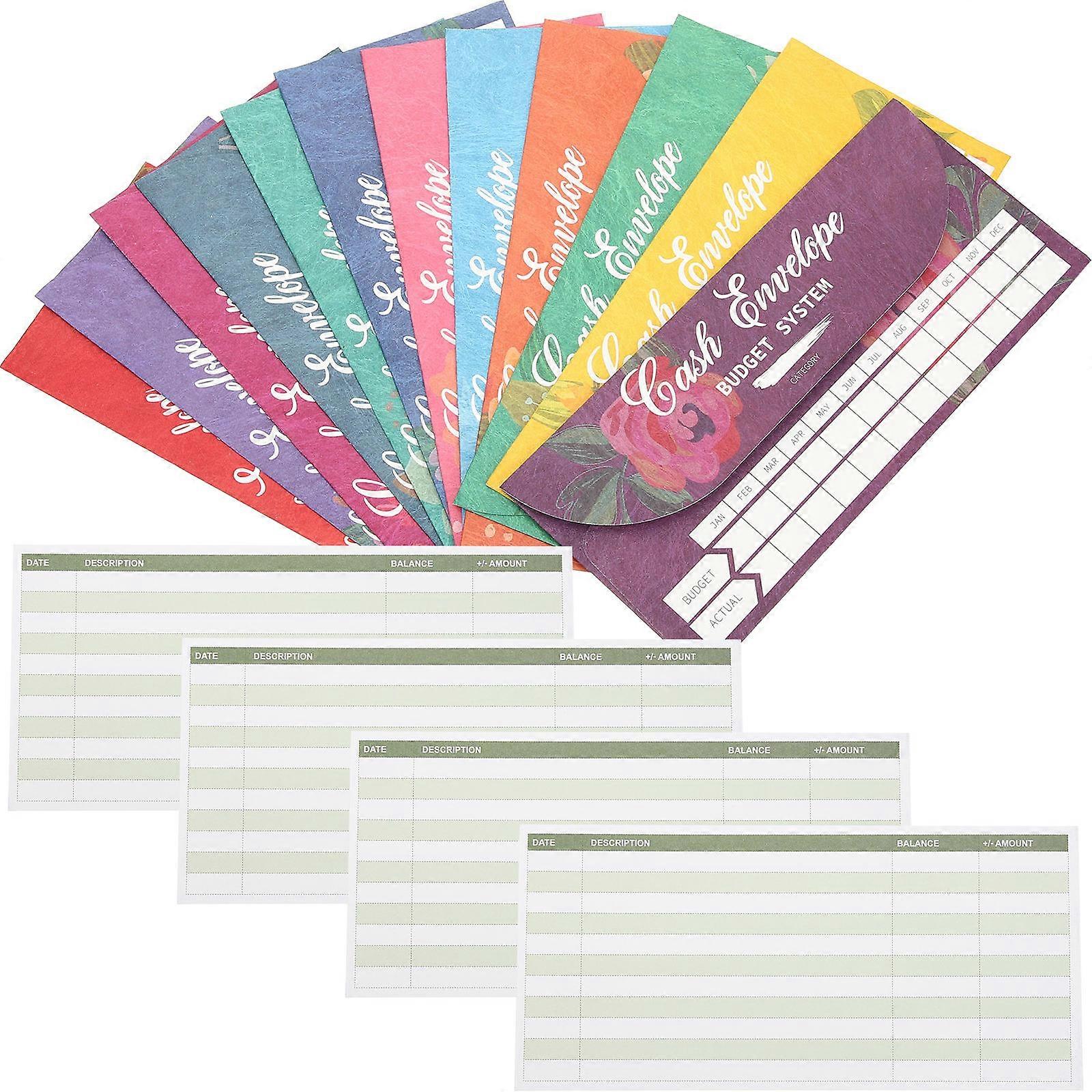 4 Sets Paper Assorted Color For Friends Cash Tracking Daily Use Money Saving Solution