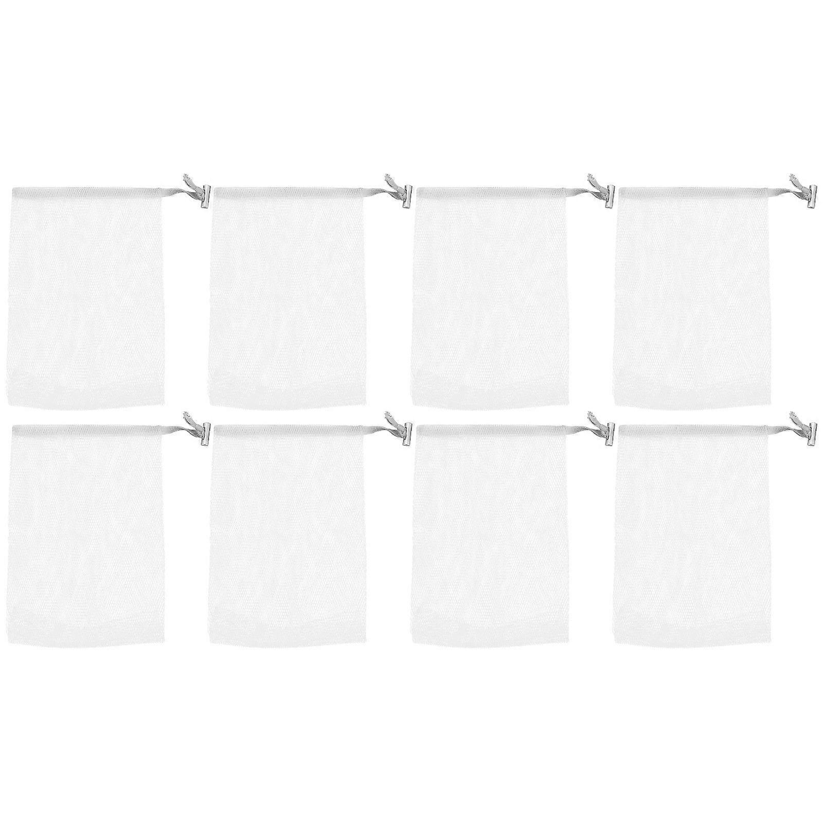 8Pcs Dark Grey Foaming Nets Soap Net Bags for Facial Cleansing
