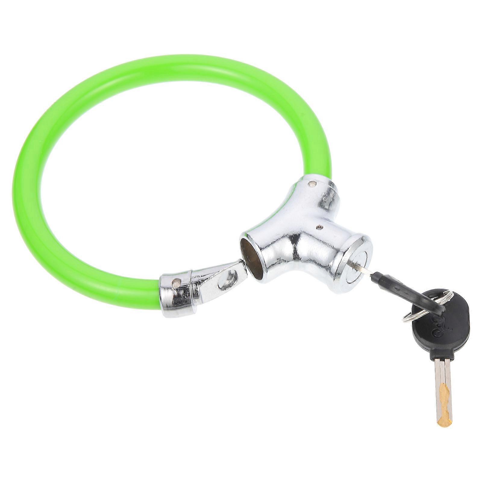 Round Shape Bike Chain Lock 5 Sets Anti-Theft Security Device Ideal For Bicycle Parking And Outdoor Cyclists Light Green