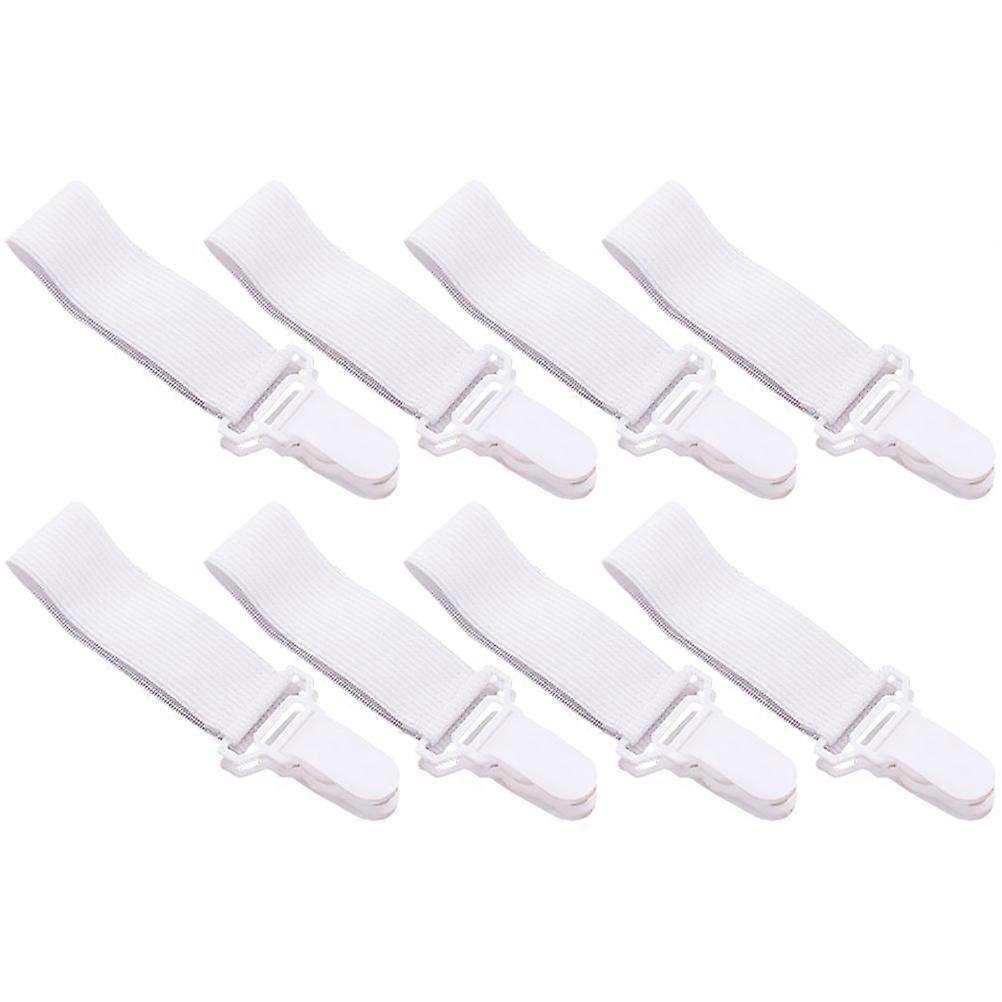 Anti-Slip Sheet Buckle Bed Sheet Fastener for Home Use White 16Pcs Set