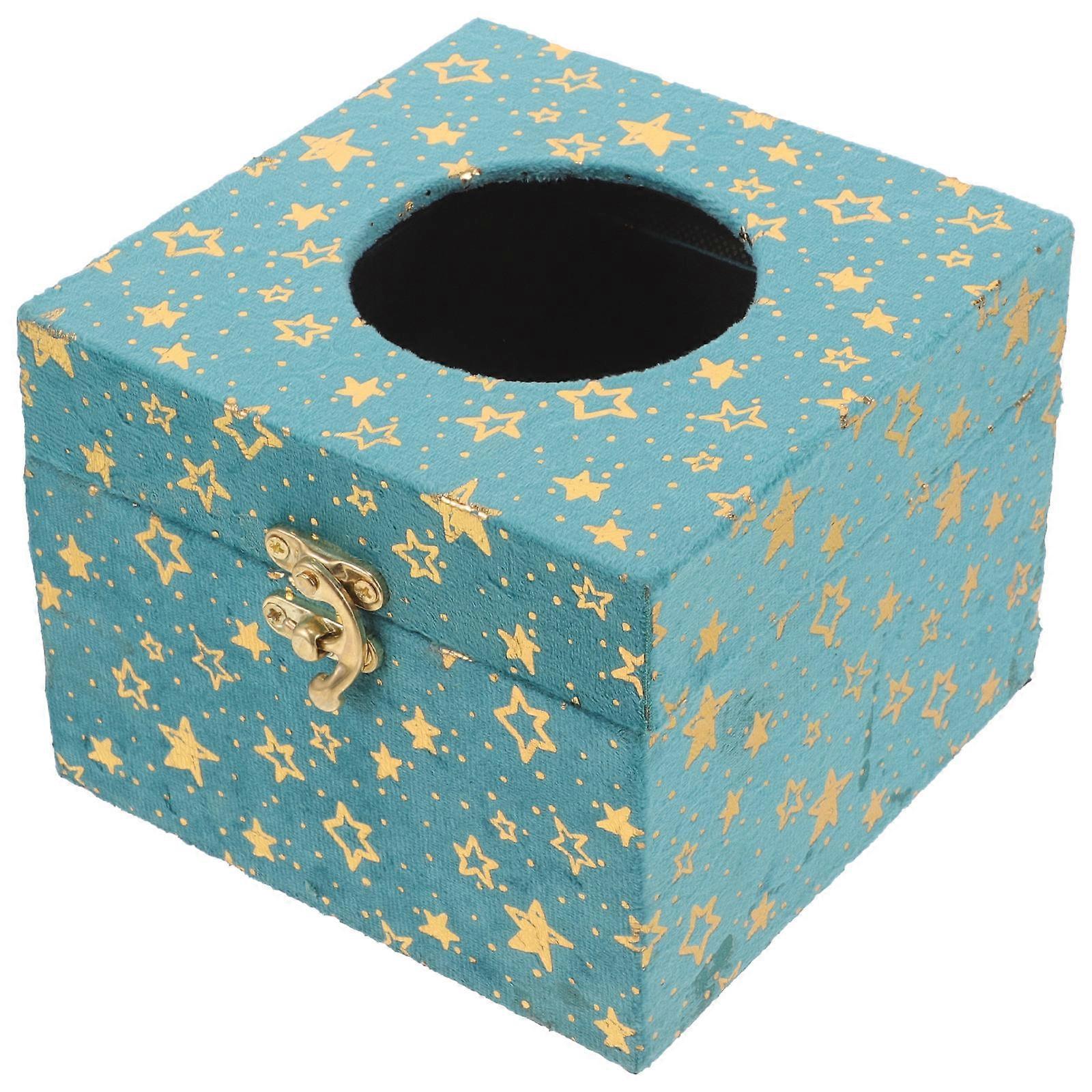 Stylish Square Wooden Tissue Box With Easy For Bathroom Dressing Table And End Table 3Pcs