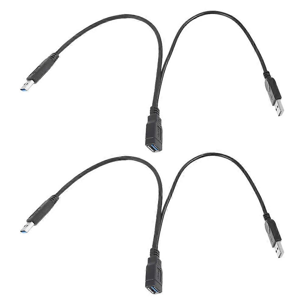 USB Port Extension Cable for Charging and Data Transfer 10Pcs Black
