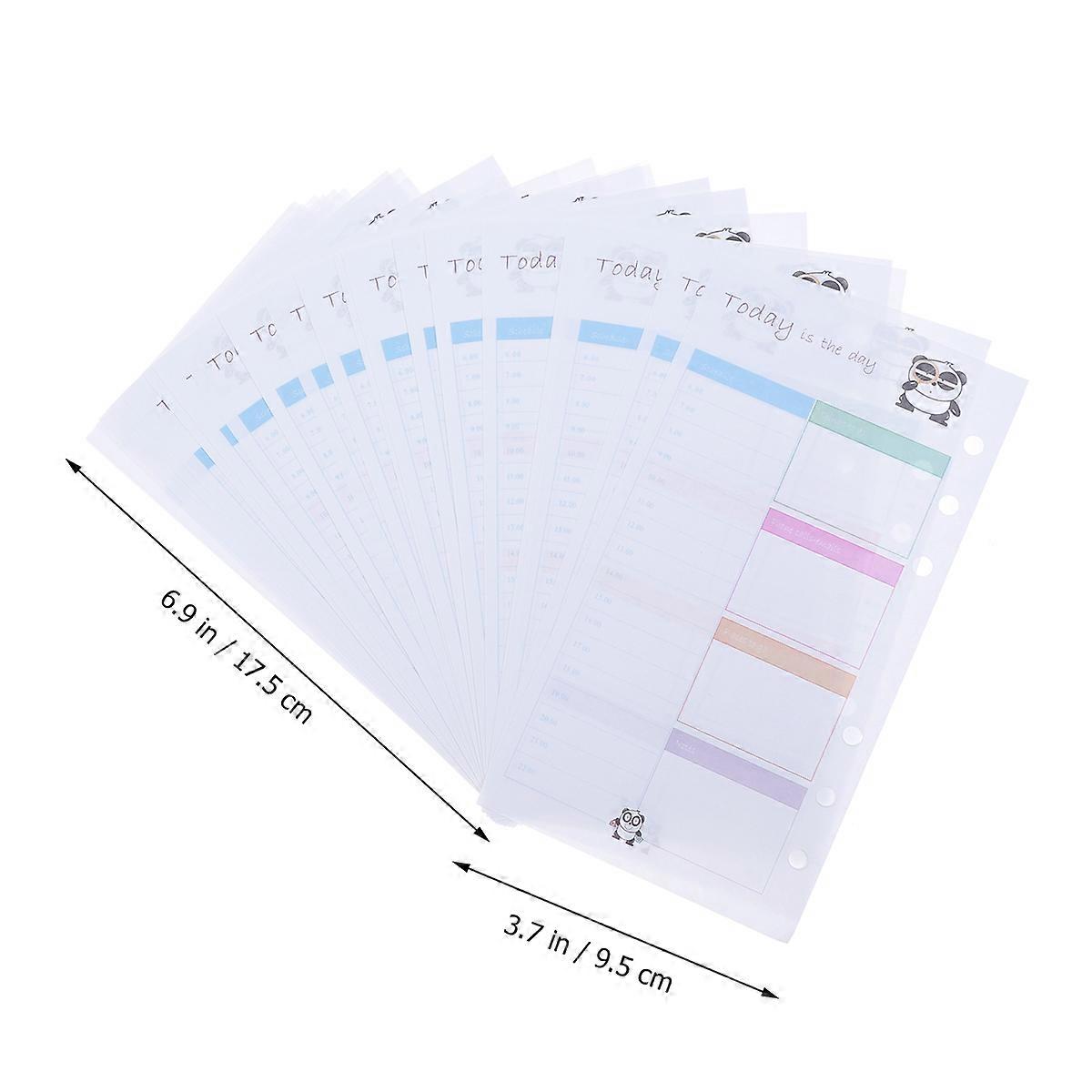 6Pcs Korean Stationery A6 Standard Loose-Leaf Pages For Hand Book Refills With Smooth Impermeable Finish