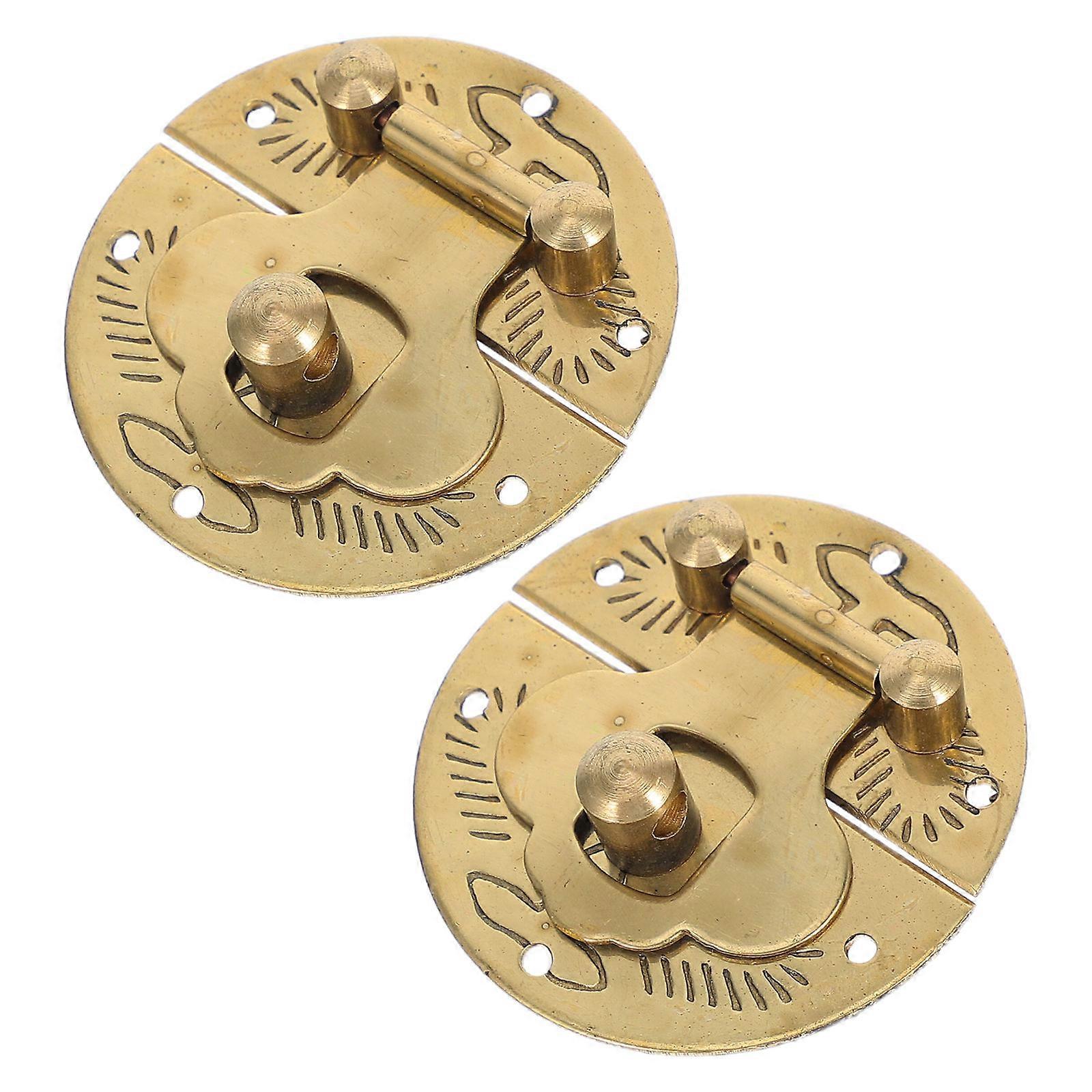 Yellow Brass Small Jewelry Box Hasp Lock for Wooden Boxes 8Pcs Latches