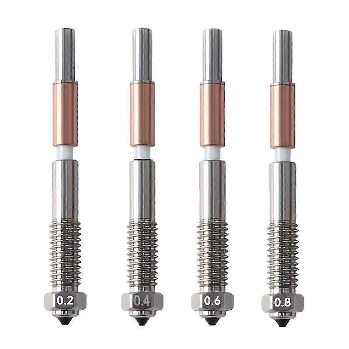 For QIDI Plus 4 Bimetallic Nozzle 0.2/0.4/0.6/0.8mm Nozzles