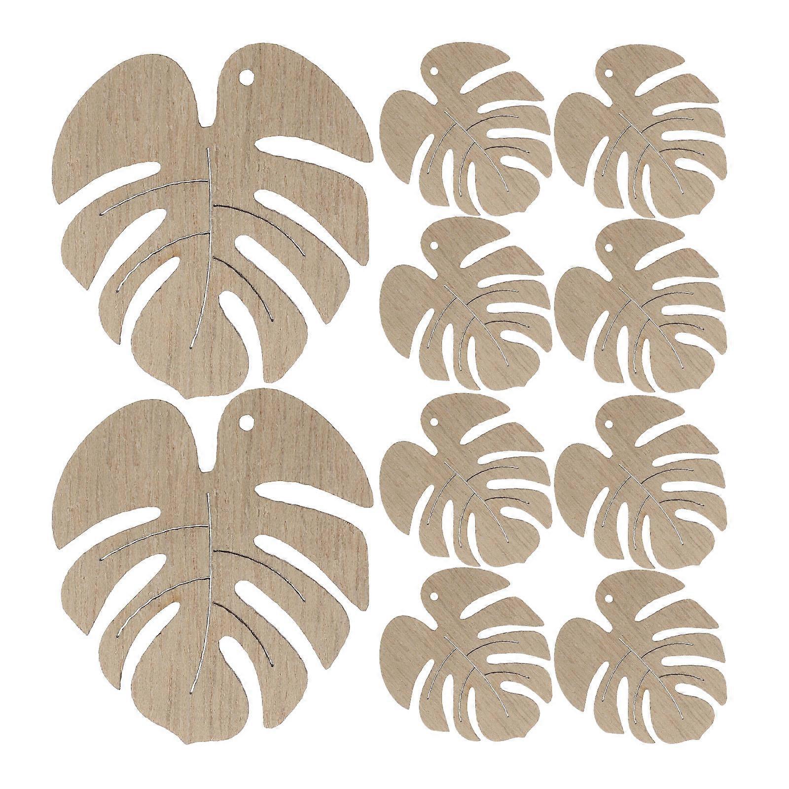 Wood Leaf Cutouts for DIY Use 250Pcs Wooden Leaf Chips for Craft Projects