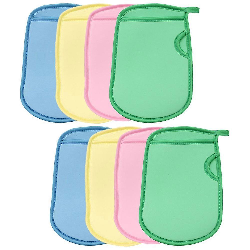 8Pcs Assorted Color Skin Exfoliating Mitts For Kids Ideal For Bathing Spa And Camping Activities