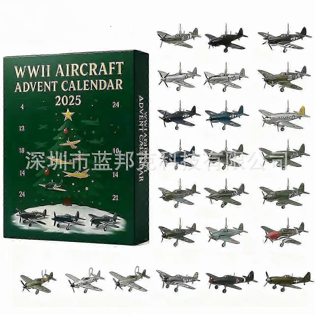 WWII Aircraft Advent Calendar 2025 Christmas Countdown Advent Calendar Box