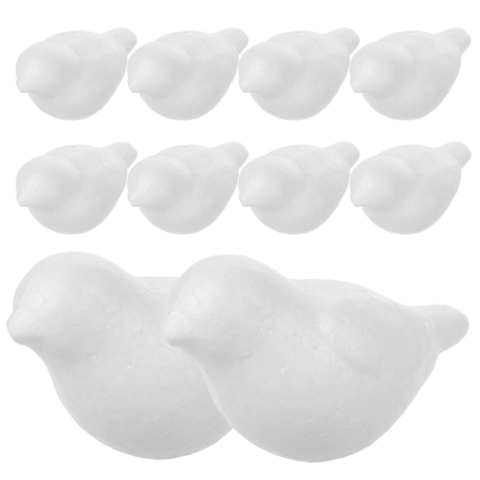 White Foams Bird Model for DIY Crafting Decoration 30Pcs