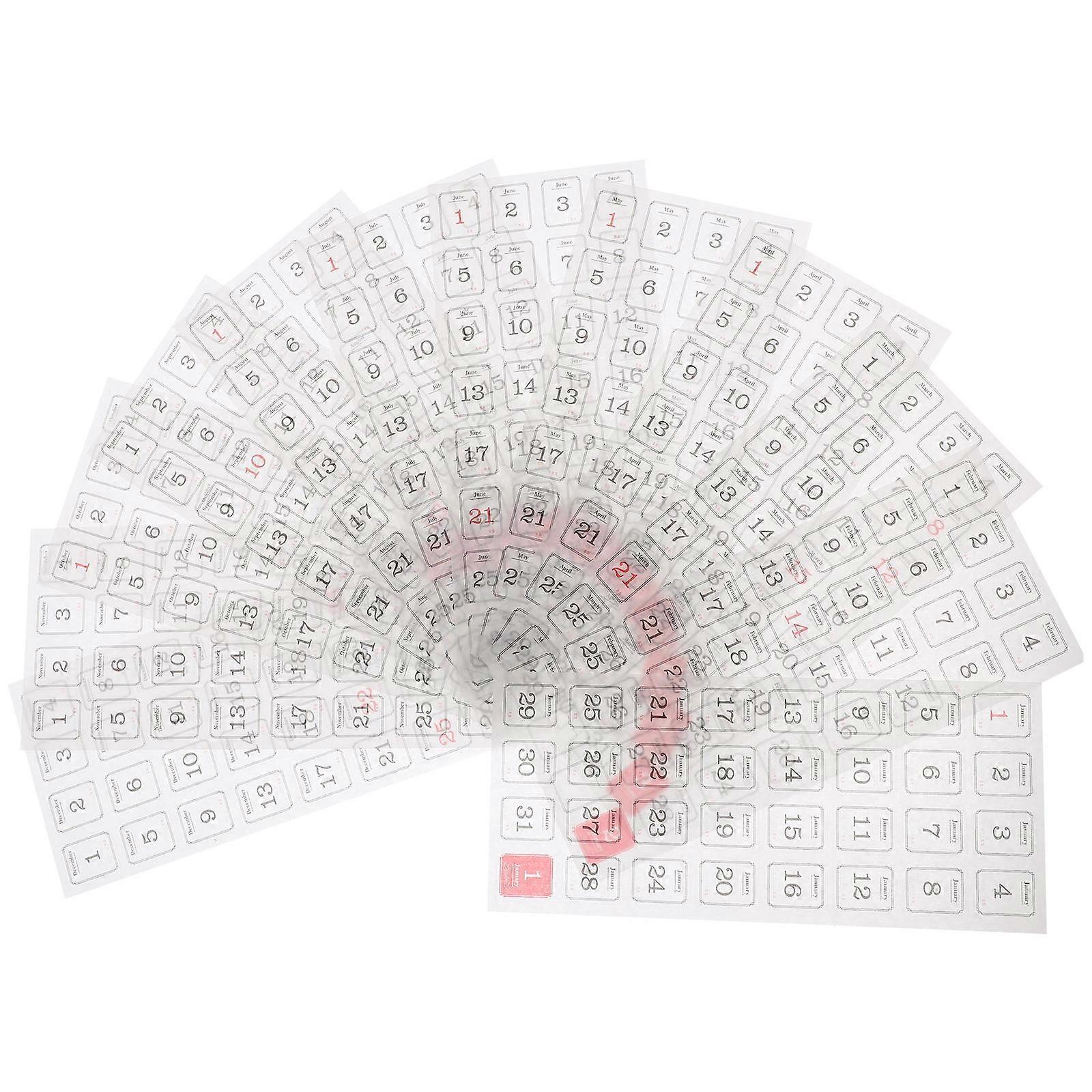 Planner Accessories Date Sticker for 3Sets of Calendar Notebook Tabs