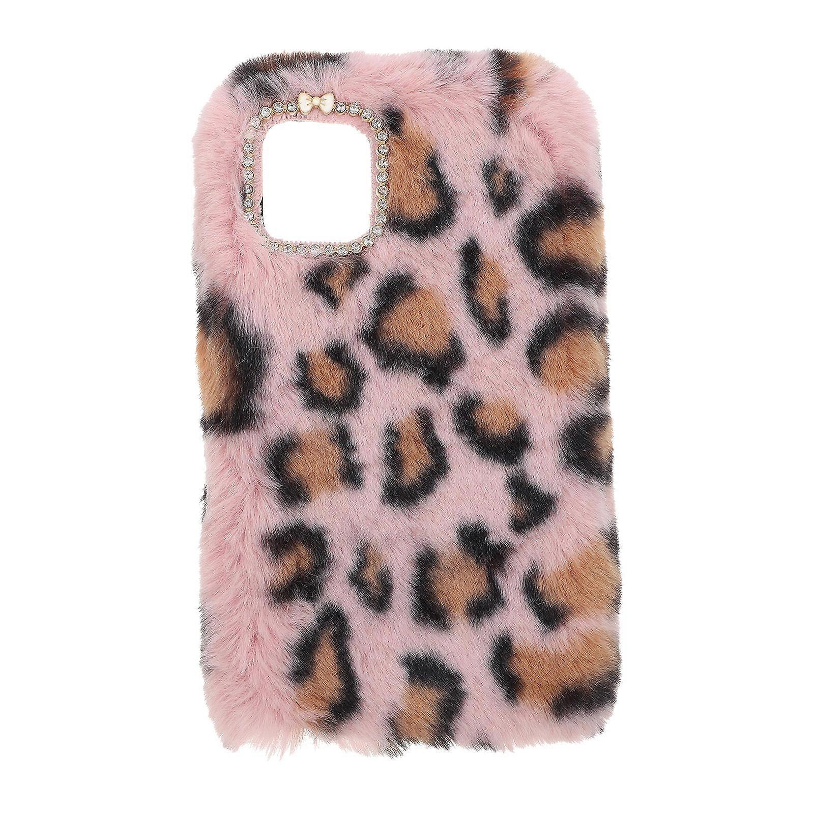 Protective Phone Case 3Pcs with Leopard Pattern and Wrist Strap for 11 Pink