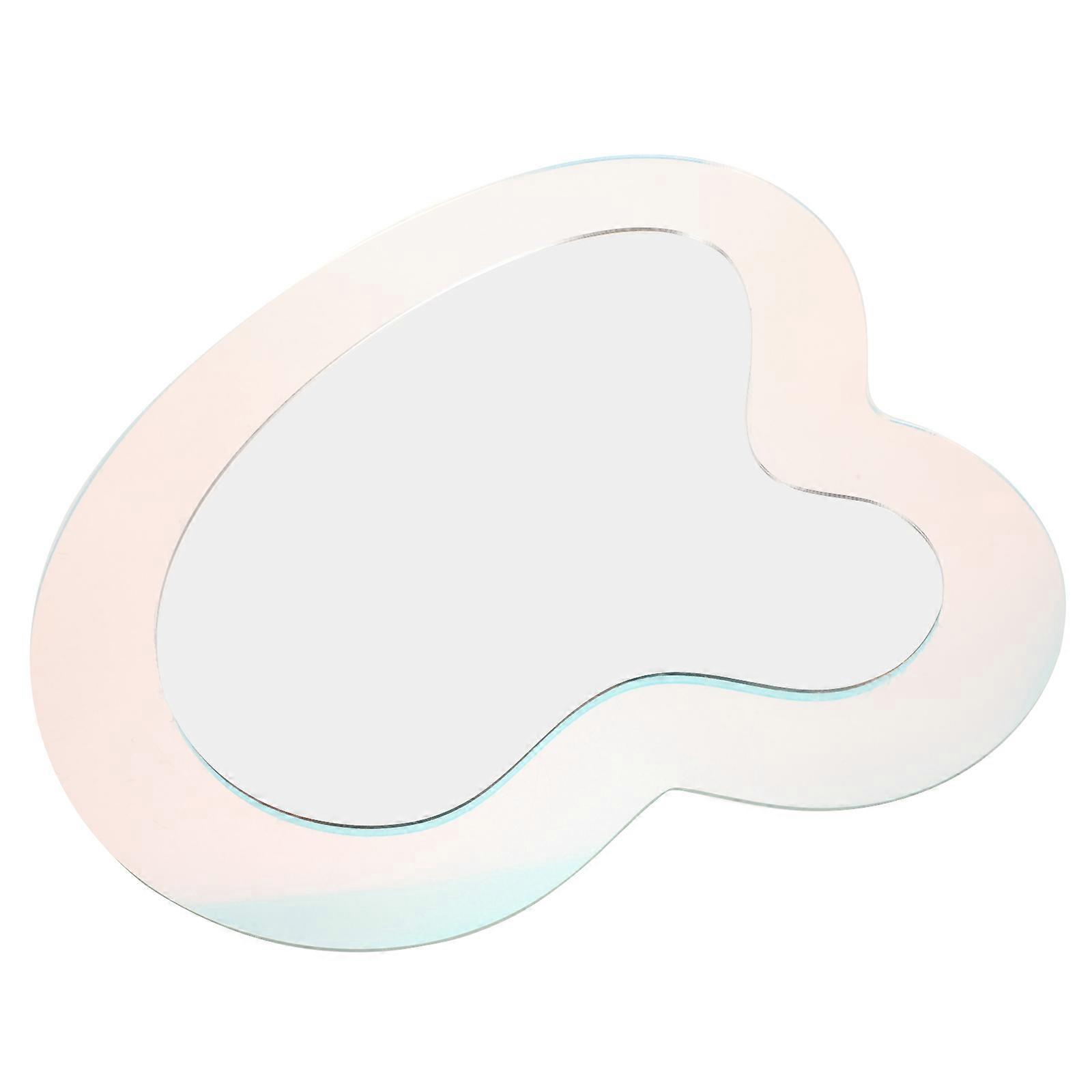 Bathroom Irregular Mirror Acrylic Wall Mirror for Vanity 2Pcs Sky-Blue Design