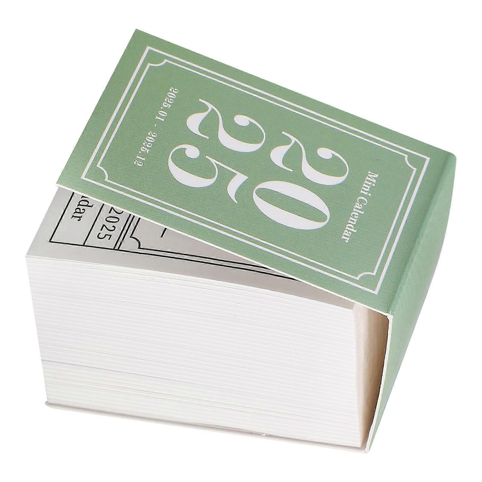 Green Desk Calendar Paper Desktop Calendar for Countdown 4Pcs