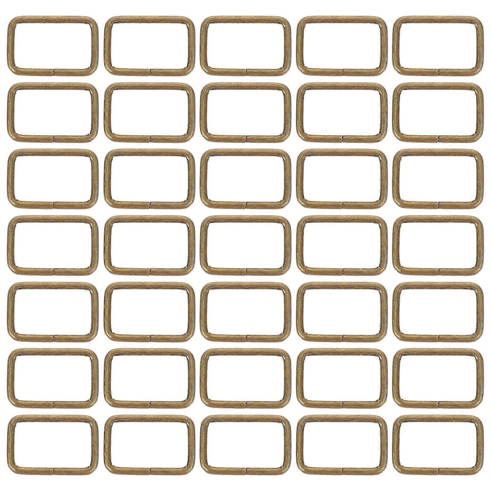 200Pcs Stainless Steel Rectangular Strap Buckles for Belting Purse Accessories