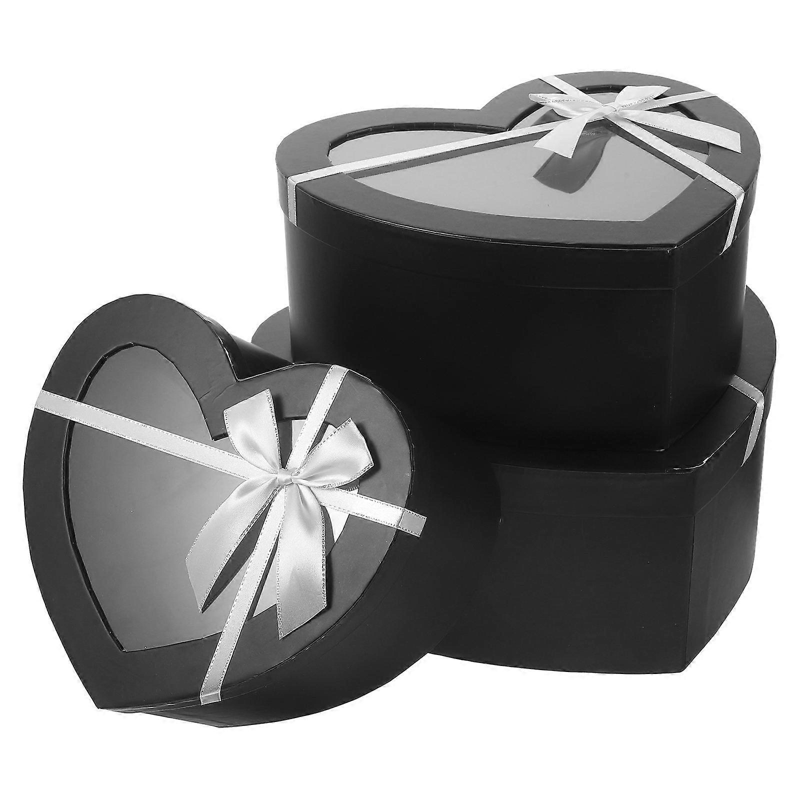 Valentine Gift Box for Packaging 2Pcs Heart Shaped Paper Gift Boxes