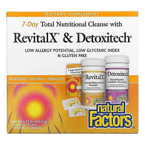 Natural Factors, 7-Day Total Nutritional Cleansing with RevitalX & Detoxitech, 1.33 lb (603.5 g)