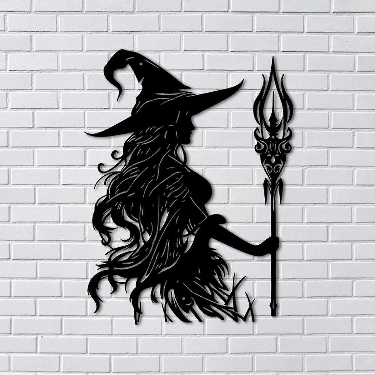 1PC Witch Hunter Hanging Metal Wall Décor for Home Interiors