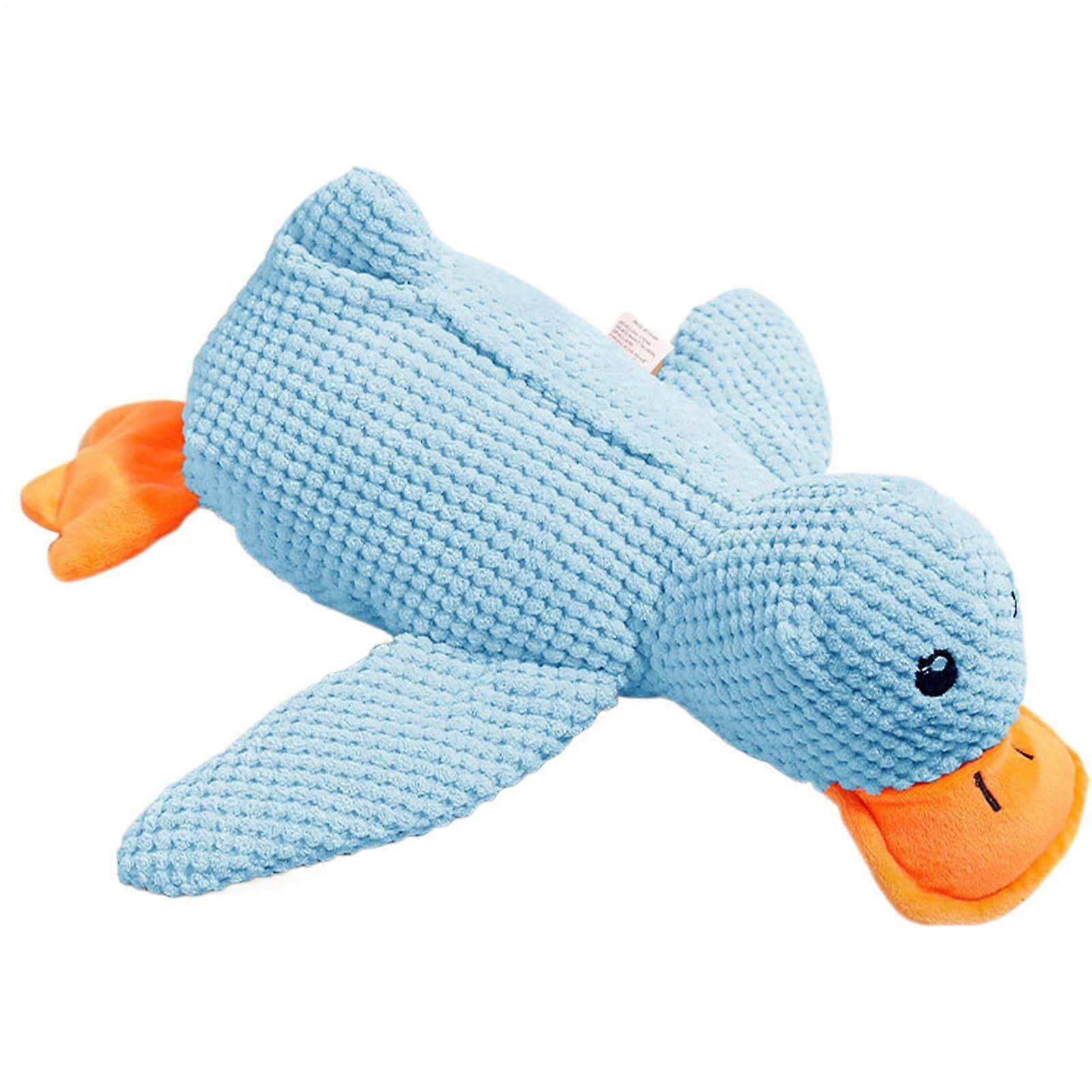 Plush Dog Toy - Squeaky Duck Chew Toy for Small Medium Breeds, Soft Interactive Plush for Puppies, Quiet Teeth Cleaning Accessory