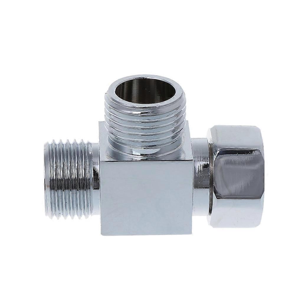 JUNTEX 1/2" Diverter Valve 3 Way Hose Fitting Movable Nut Tee Connector Valve Toilet Bidet Sprayer Faucet T Shape Adapter