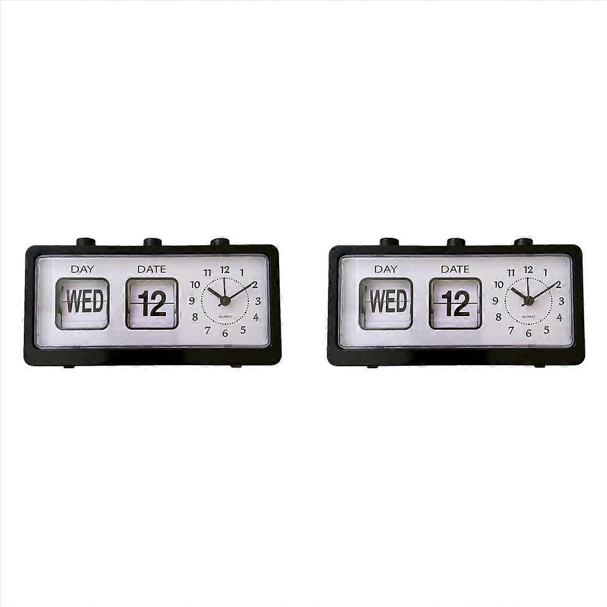 Mechanical Alarm Clock Novelty Flip Clock Desktop Digital Clock with Calendar Clock Home Decor Retro