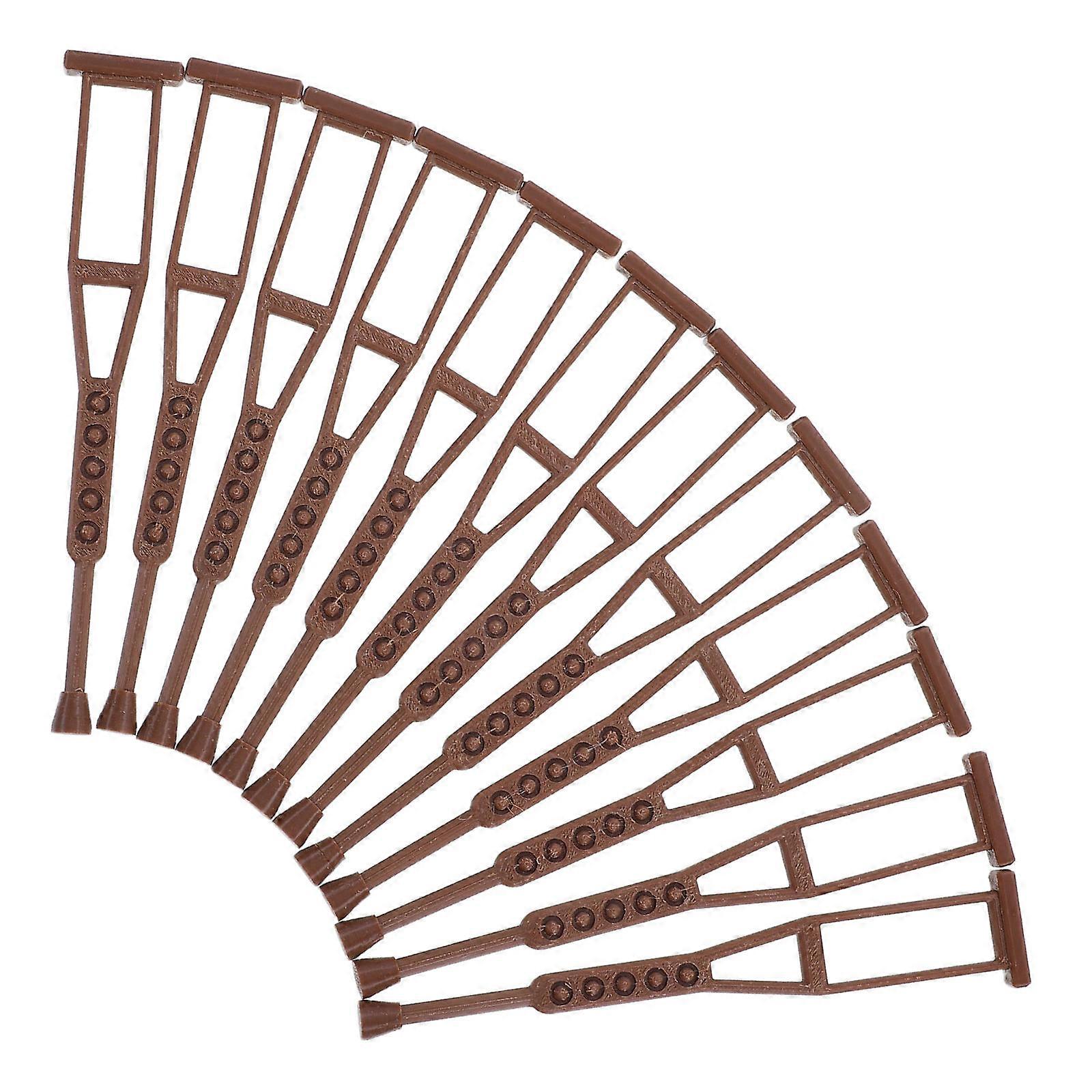 Realistic Walking Stick Props For Performance With Miniature Crutches For 1/6 Scale Dollhouse 6 Pairs