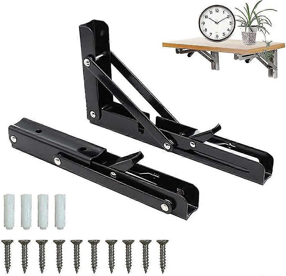 Folding Bracket, Folding Wall Shelf, 2 stk 200mm Rustfritt stål Folding Shelf Bracket, Folding Bracket, Bracket Bracket, Wall Folding Shelf For Wall